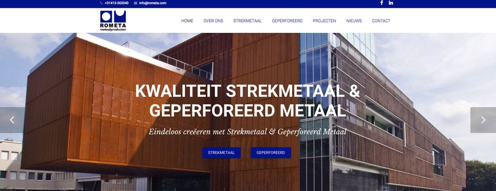 Nieuws | Nieuwe Website | Rometa Metaalproducten